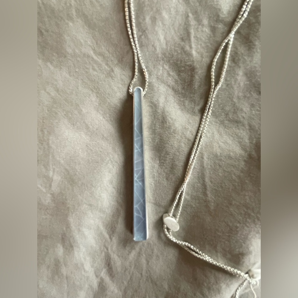 Kendra Scott Silver and blue pendant necklace